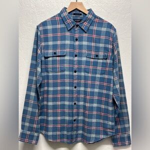 LUCKY Brand - Men's Button-Down Humboldt
Woven Long Sleeve Flannel Shirt - Blue